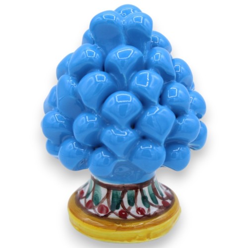 Pinha siciliana, cerâmica Caltagirone, altura aproximada de 8/9 cm (1 unidade). Diversas opções de cores, decoração da haste ale