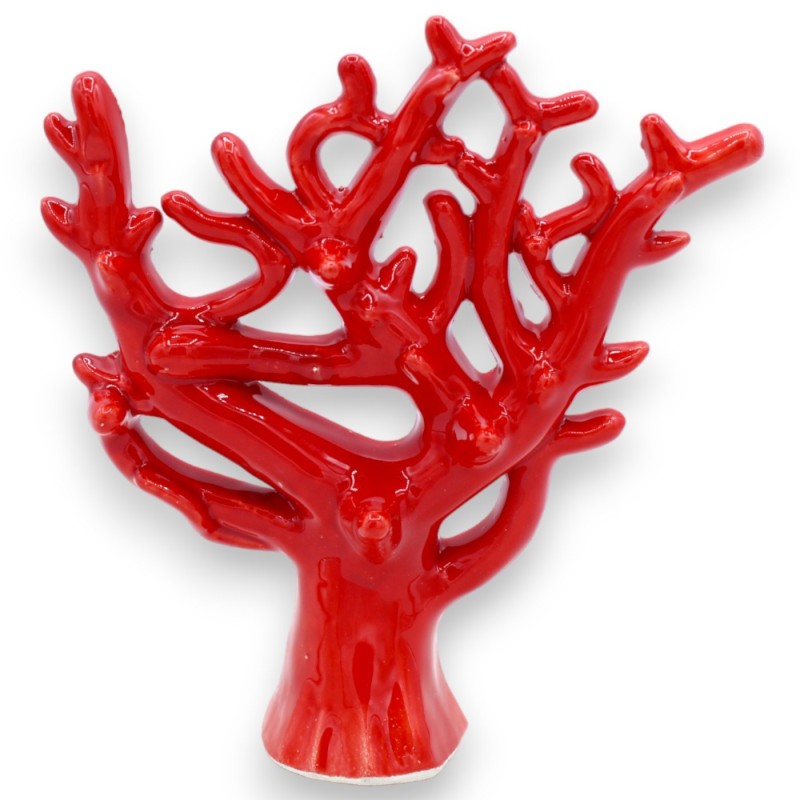 Ramo coral em cerâmica Caltagirone, com 4 opções de cores e 3 tamanhos combináveis (1 unidade) - 