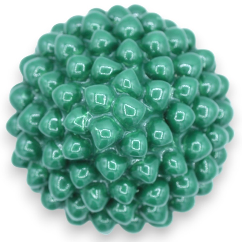 Caltagirone Cono de pino de cerámica, verde, 6 opciones de tamaño (1 pieza) Tallo cuadrado Decoración floral - 