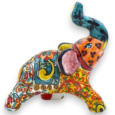 Caltagirone Keramisk Lyckoberlock Elephant, 2 storleksalternativ (1st) Slumpmässig färg, ÉLITE-serien Modern Decor - 
