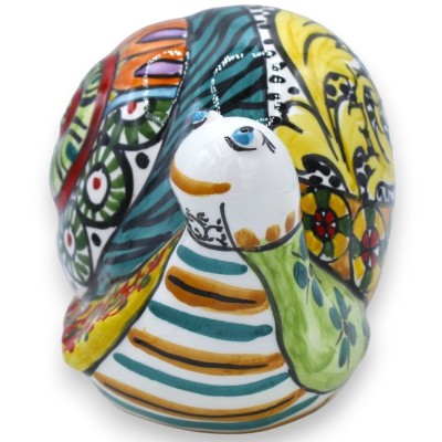 Ceramiczny talizman Caltagirone Ślimak, h 13 i L 21 cm ok. Nowoczesny wystrój serii ÉLITE - 