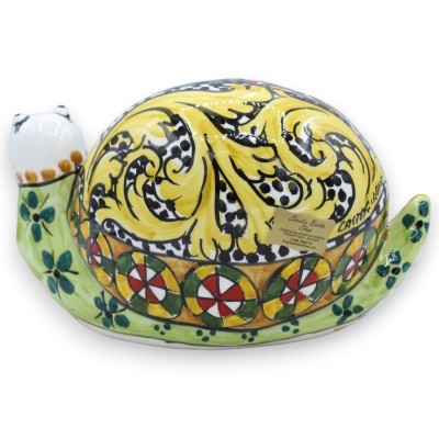 Ceramiczny talizman Caltagirone Ślimak, h 13 i L 21 cm ok. Nowoczesny wystrój serii ÉLITE - 