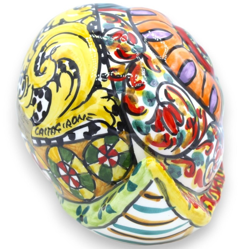Caracol amuleto de la suerte de cerámica de Caltagirone, h 13 y L 21 cm aprox. Serie ÉLITE Decoración moderna - 