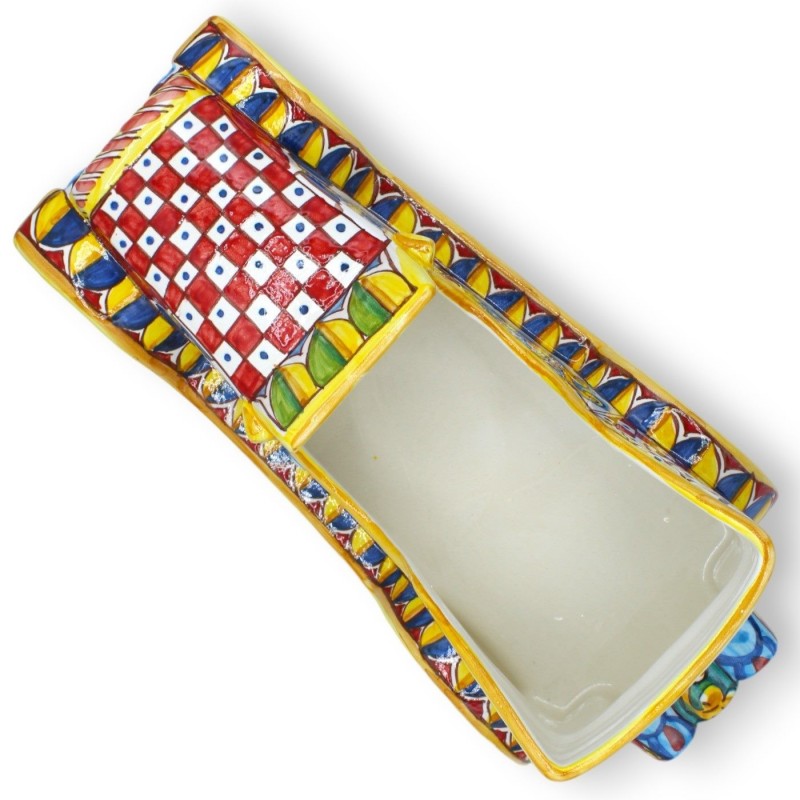 Carro Antigo Veículo retrô em cerâmica Caltagirone, C 34 x 15 cm aprox. Carrinho siciliano e decoração com limão - 