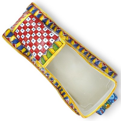 Carro Antigo Veículo retrô em cerâmica Caltagirone, C 34 x 15 cm aprox. Carrinho siciliano e decoração com limão - 