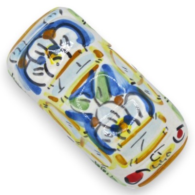 Véhicule en céramique Cinquecento Caltagirone, L 8 cm environ. (1 pièce) 3 options de couleurs - 