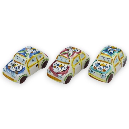 Cinquecento keramiskt fordon Caltagirone, L 8 cm ca. (1st) 3 färgalternativ - 