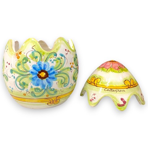 Ceramische kist van Caltagirone Floreale Toni Pastello, ongeveer 22 cm -  2