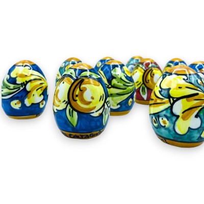 Egg w doskonałej ceramicznej wysokości Caltagirone około 5,5 cm - 