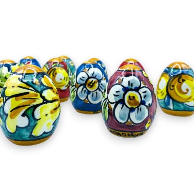 Egg w doskonałej ceramicznej wysokości Caltagirone około 5,5 cm - 