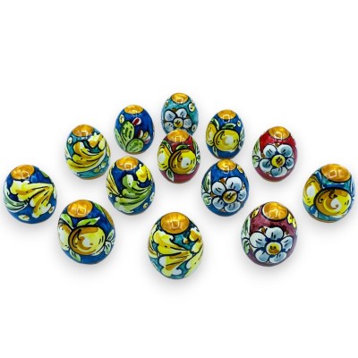 Egg w doskonałej ceramicznej wysokości Caltagirone około 5,5 cm - 