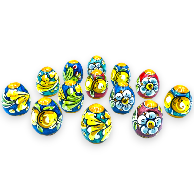 Egg w doskonałej ceramicznej wysokości Caltagirone około 5,5 cm - 