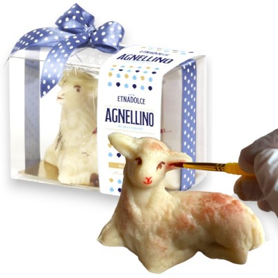 Cordeiro de Páscoa de maçapão, 100% artesanal e sem glúten - 150 g - 