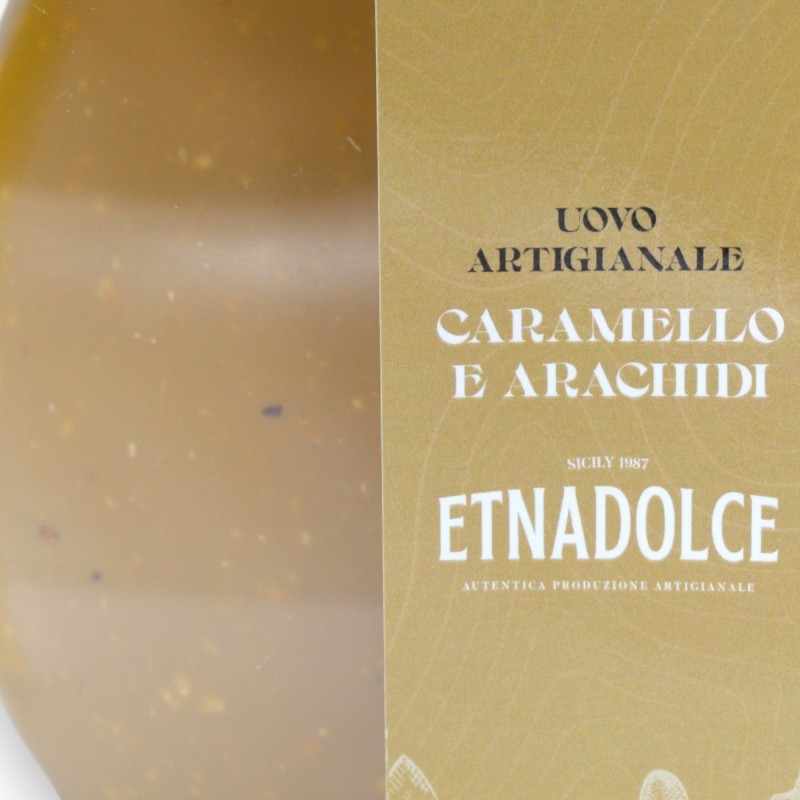 Ovo de Páscoa 100% ARTESANAL 350 gr. com Caramelo e Amendoim - 