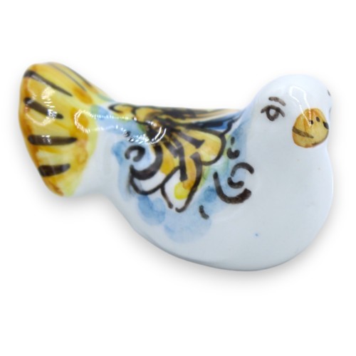 Caltagirone Keramik-Taube, L 5 x 3 cm ca. (1 Stück) zufällige Dekoration und Farbe -  2