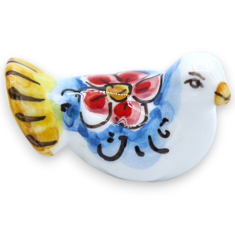 Caltagirone keramische duif, L 5 x 3 cm ca. (1pc) willekeurige decoratie en kleur - 