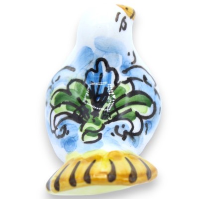 Caltagirone Ceramic Dove, L 5 x 3 cm ca. (1st) slumpmässig dekoration och färg - 