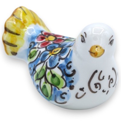 Colombe en céramique Caltagirone, L 9 x 6 cm environ. (1pc) décoration et couleur aléatoires - 