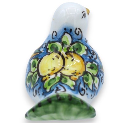 Colombe en céramique Caltagirone, L 9 x 6 cm environ. (1pc) décoration et couleur aléatoires - 