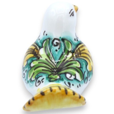 Colombe en céramique Caltagirone, L 9 x 6 cm environ. (1pc) décoration et couleur aléatoires - 