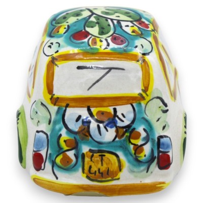 Pojazd ceramiczny Cinquecento Caltagirone, 2 opcje kolorystyczne i losowa dekoracja (1 szt.) - 