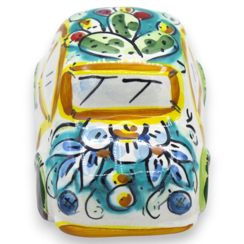 Pojazd ceramiczny Cinquecento Caltagirone, 2 opcje kolorystyczne i losowa dekoracja (1 szt.) - 