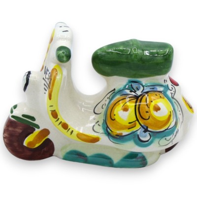 Véhicule en céramique Vespa Caltagirone - L 12 cm environ. (1pc) Avec 2 options de couleurs et décoration aléatoire - 