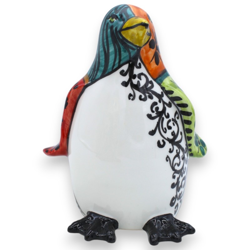 Pinguim de cerâmica Caltagirone, 2 opções de tamanho (1 unidade) Série ÉLITE Decoração moderna - 