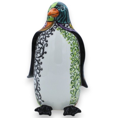 Pinguim de cerâmica Caltagirone, 2 opções de tamanho (1 unidade) Série ÉLITE Decoração moderna - 