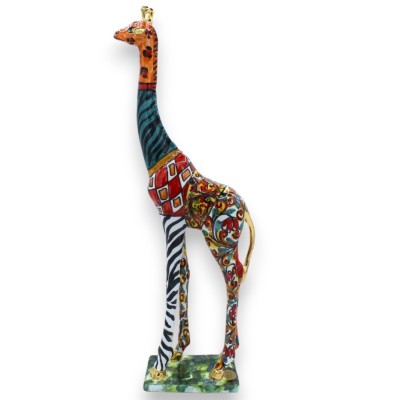 Jirafa de cerámica Caltagirone (1 pieza) Serie ÉLITE Decoración moderna, esmalte de oro puro de 24 k - 