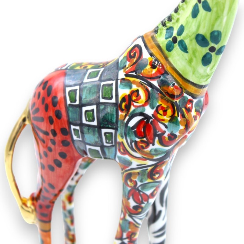 Caltagirone keramische giraffe (1 st) ÉLITE-serie modern decor, 24-karaats goud emaille - 