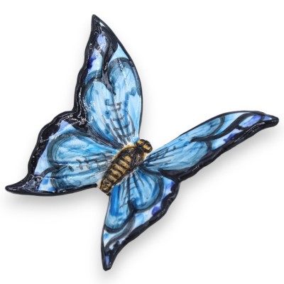 Borboleta em cerâmica siciliana fina - h aproximadamente 12 cm (1 unidade) decoração e cor aleatórias - 