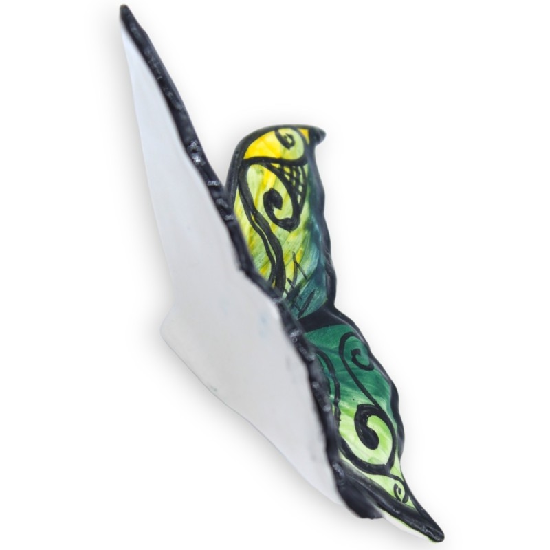 Borboleta em cerâmica siciliana fina - h aproximadamente 12 cm (1 unidade) decoração e cor aleatórias - 
