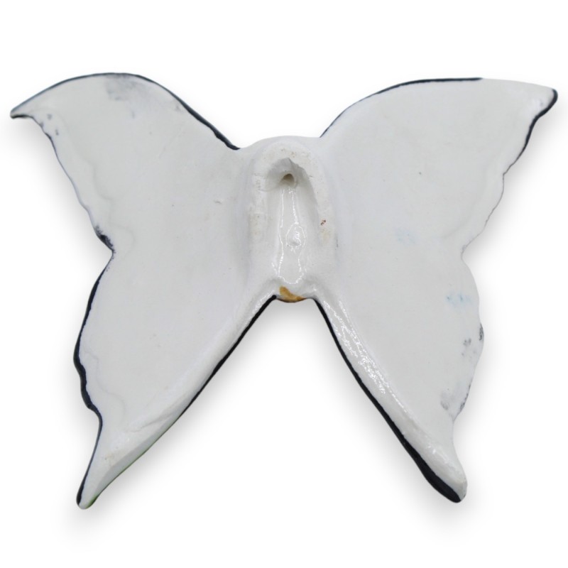 Borboleta em cerâmica siciliana fina - h aproximadamente 12 cm (1 unidade) decoração e cor aleatórias - 