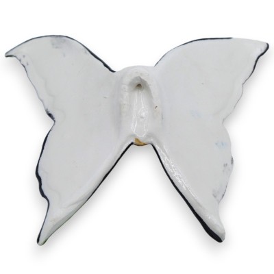 Borboleta em cerâmica siciliana fina - h aproximadamente 12 cm (1 unidade) decoração e cor aleatórias - 