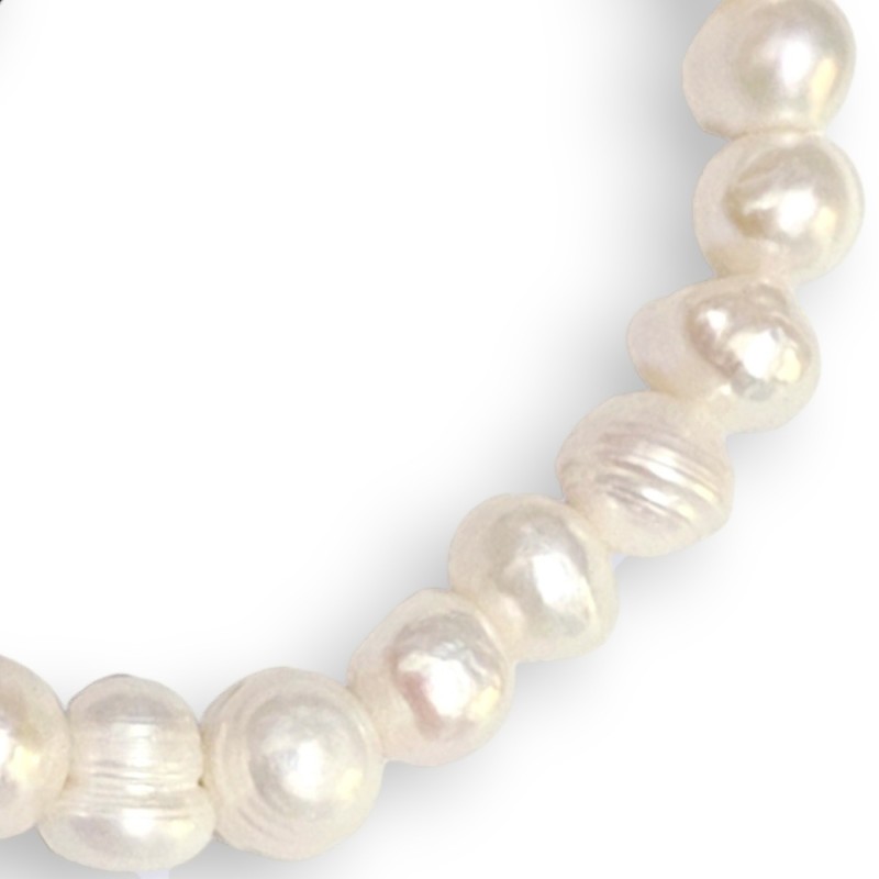 Armband mit Perlen L ca. 17 cm Natursteine und Ficodindia-Schaufel aus Caltagirone-Keramik - 