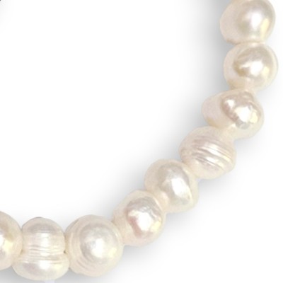 Bracelet with Pearls L approx. 17 cm natural stones and Caltagirone ceramic Ficodindia shovel - 