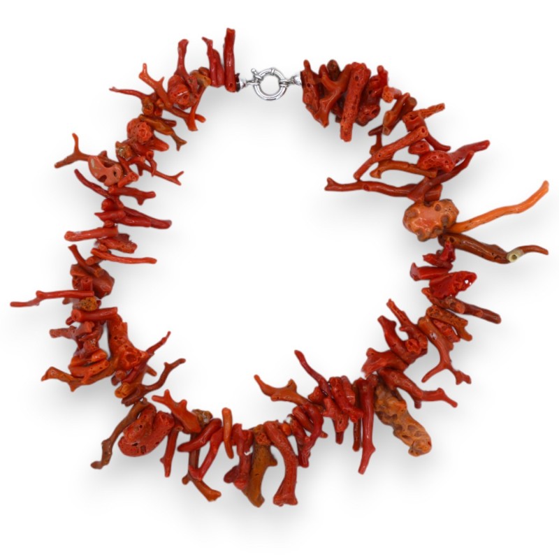 LUXURY series necklace - L 50 cm approx. made with branches of Torre del Greco coral - 