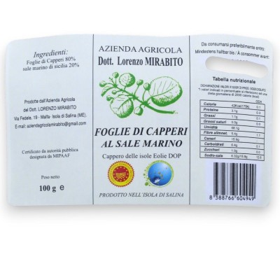 Feuilles de câpres siciliennes, 100 g - 