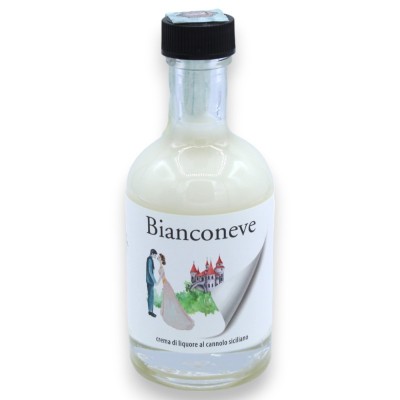 Bianconeve Fable Edition - Crème de liqueur de cannolo sicilien, 100 ml - Format de poche, 17% vol. - 