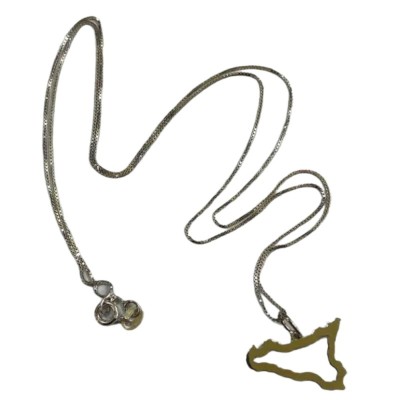 Chokerketting van 925 zilver, geperforeerde SICILIA-hanger L 46 + ca. 2 cm. (1 st) 2 kleuropties - 