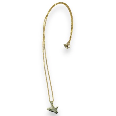 Chokerketting in 925 zilver L 44 + 2 cm ca. (1 st) 2 kleuropties, SICILIË model hanger met gravure - 
