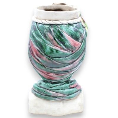 Sicilianska morhuvuden (1 st) h ca 30 cm Caltagirone keramik - Saraceno modell, MD1 citronapplikationer - 
