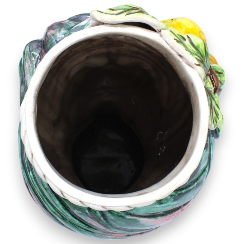 Cabeças de mouro siciliano (1 unidade) h aproximadamente 30 cm Cerâmica Caltagirone - modelo Saraceno, aplicações limão 
