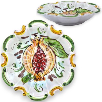 Tigela de cerâmica barroca Caltagirone - L 13 x 13 cm aprox. (1 unidade) cor e decoração aleatórias - 