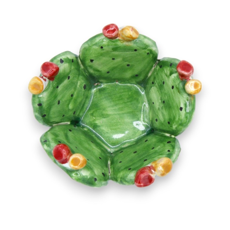 Bol para vaciar chumberas o porta caramelos, en cerámica de Caltagirone, con 4 opciones de tamaño (1ud) - 