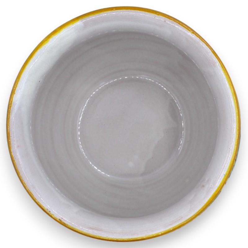 Cachepot Cache pot en céramique Caltagirone, décoration baroque sur fond rouge et bleu, 5 options de tailles (1pc) - 