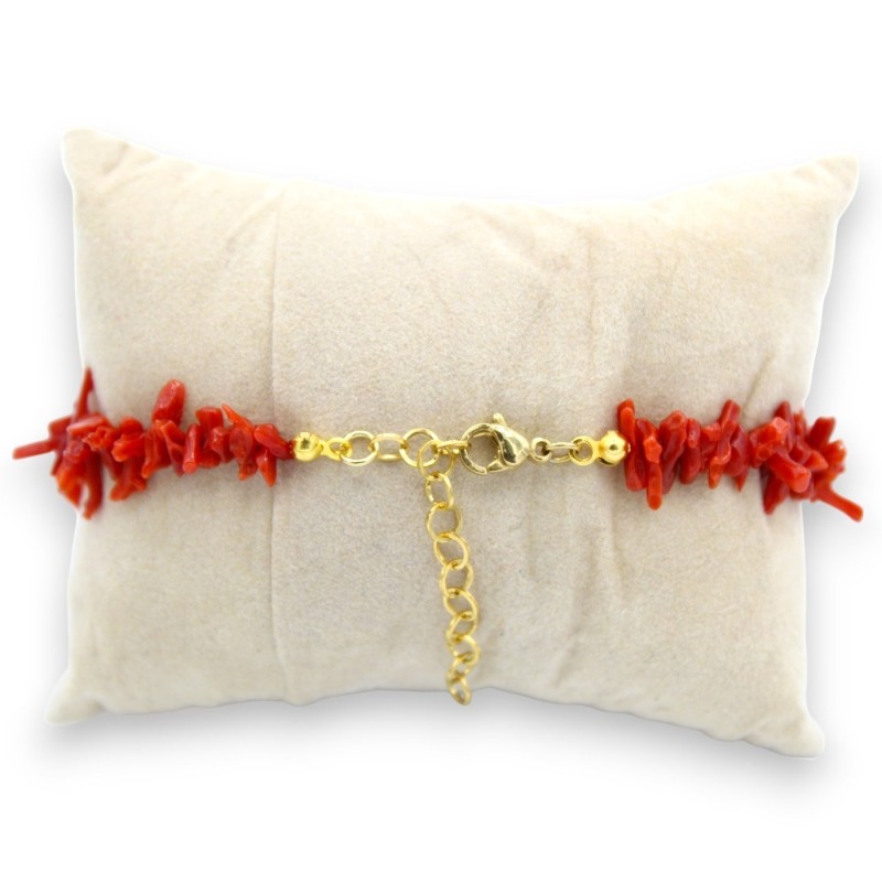Bracelet avec Coraux de longueur variable, L 22 cm env. - 