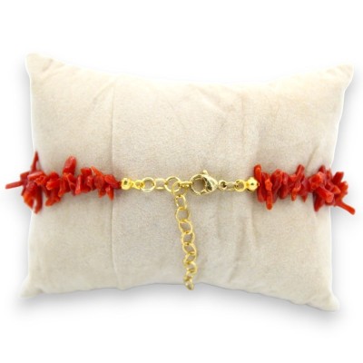 Bracelet avec Coraux de longueur variable, L 22 cm env. - 