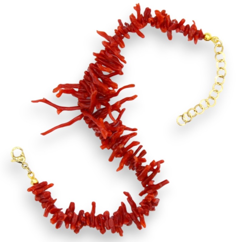 Pulseira com Corais de comprimento variável, C 22 cm aprox. - 